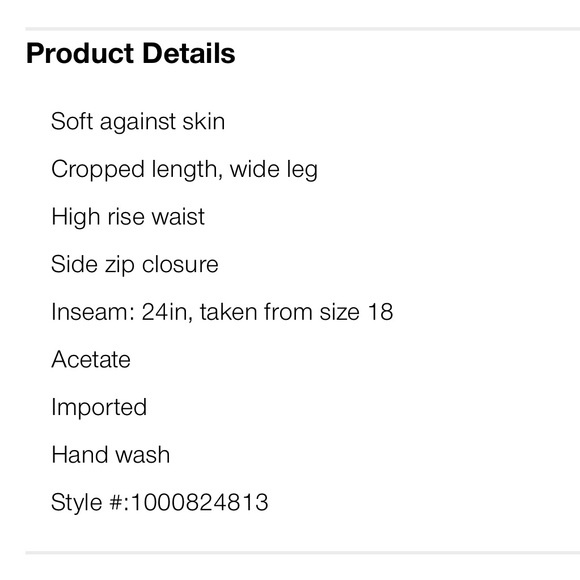 1 hour sale. VINCE, plus size culottes - blue, soft and cozy, drapey capri pants - Picture 3 of 5